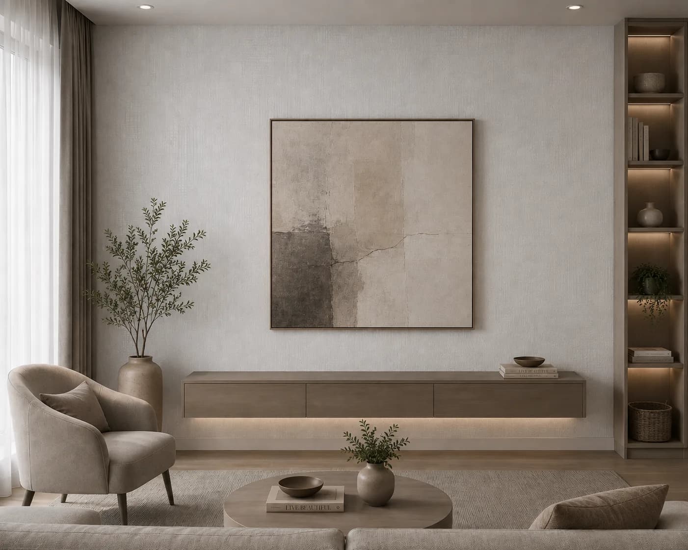 کاغذ دیواری صاف اکلیلی White Wall کد 11004 - تصویر 5