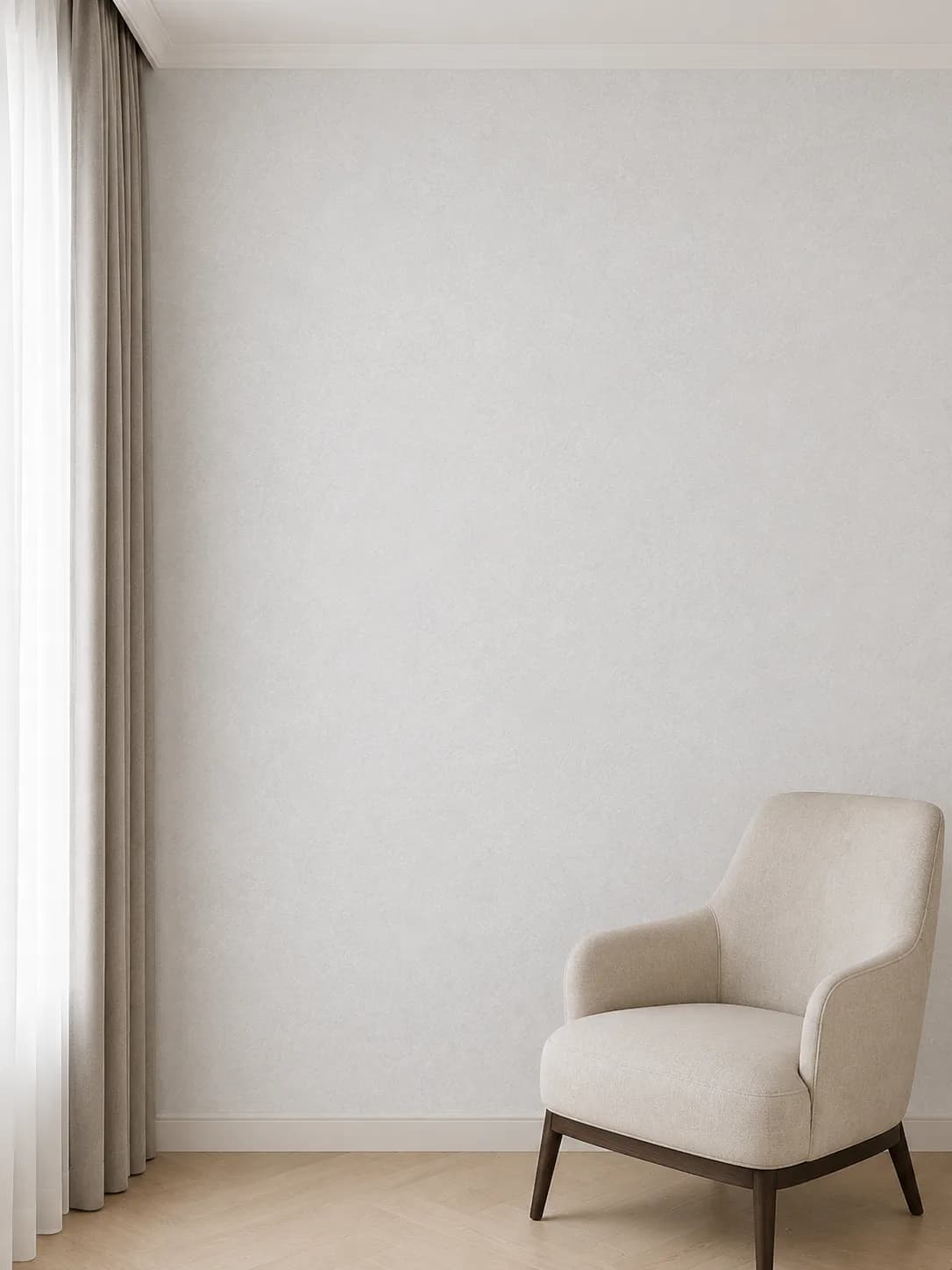 کاغذ دیواری برجسته White Wall کد 11009 - تصویر 2