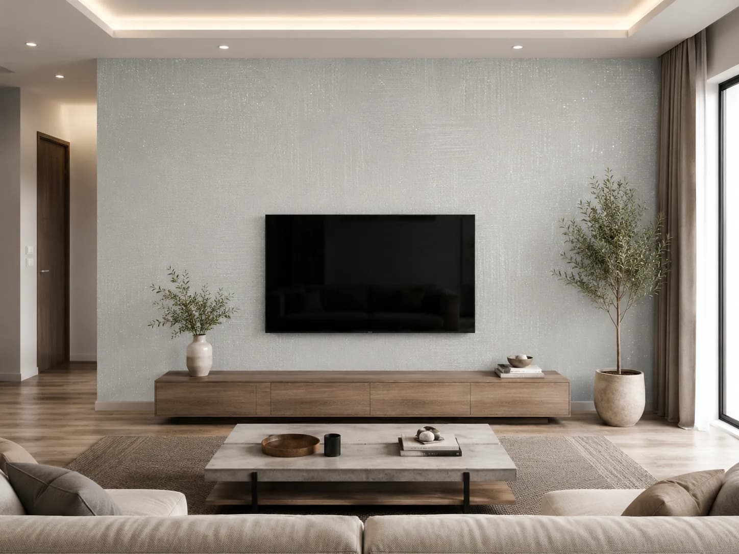 کاغذ دیواری برجسته اکلیلی White Wall کد 11002 - تصویر 4