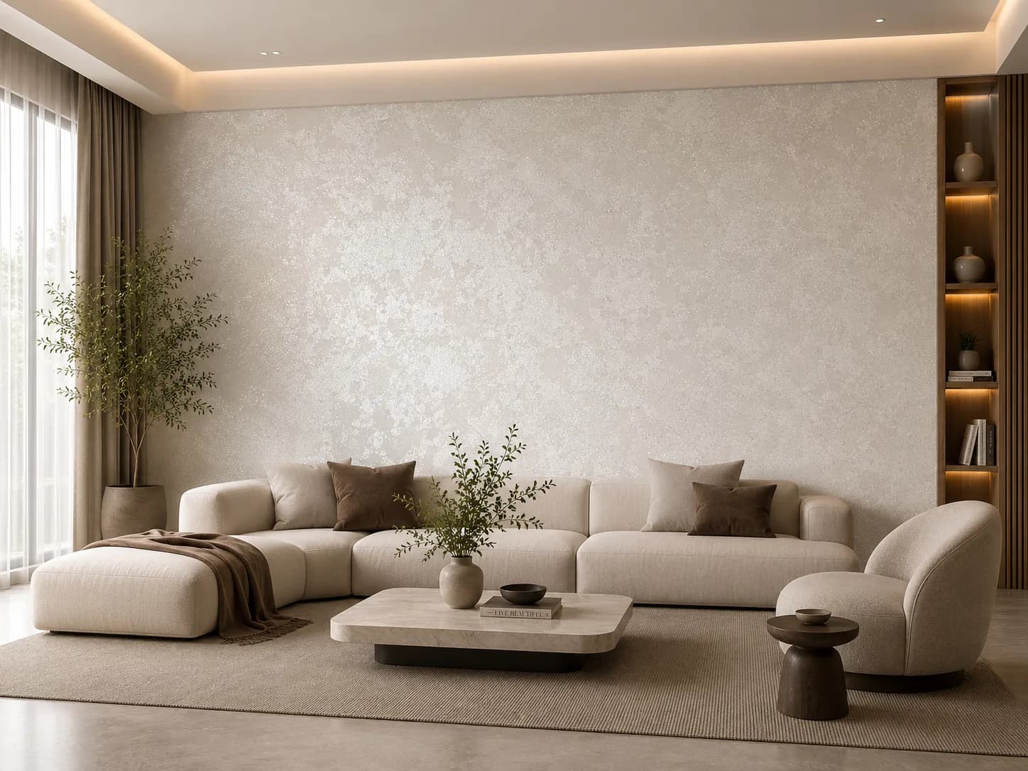 کاغذ دیواری برجسته White Wall کد 11005 - تصویر 2