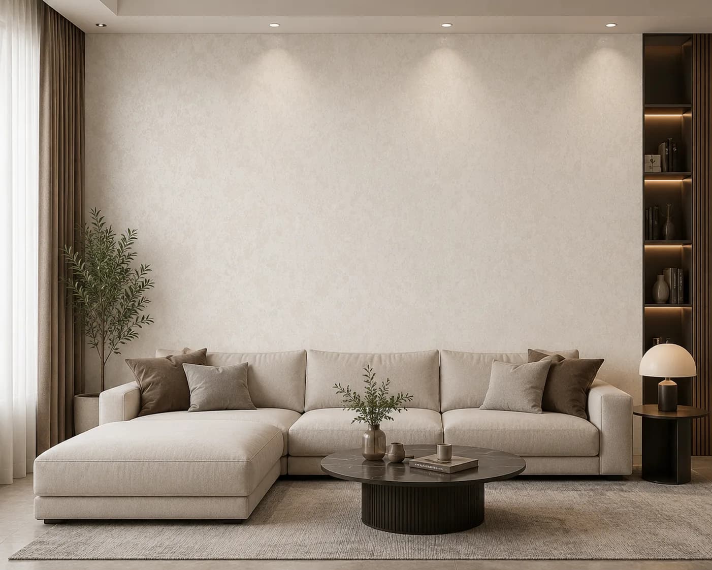 کاغذ دیواری سفید صاف White Wall کد 11007 - تصویر 2