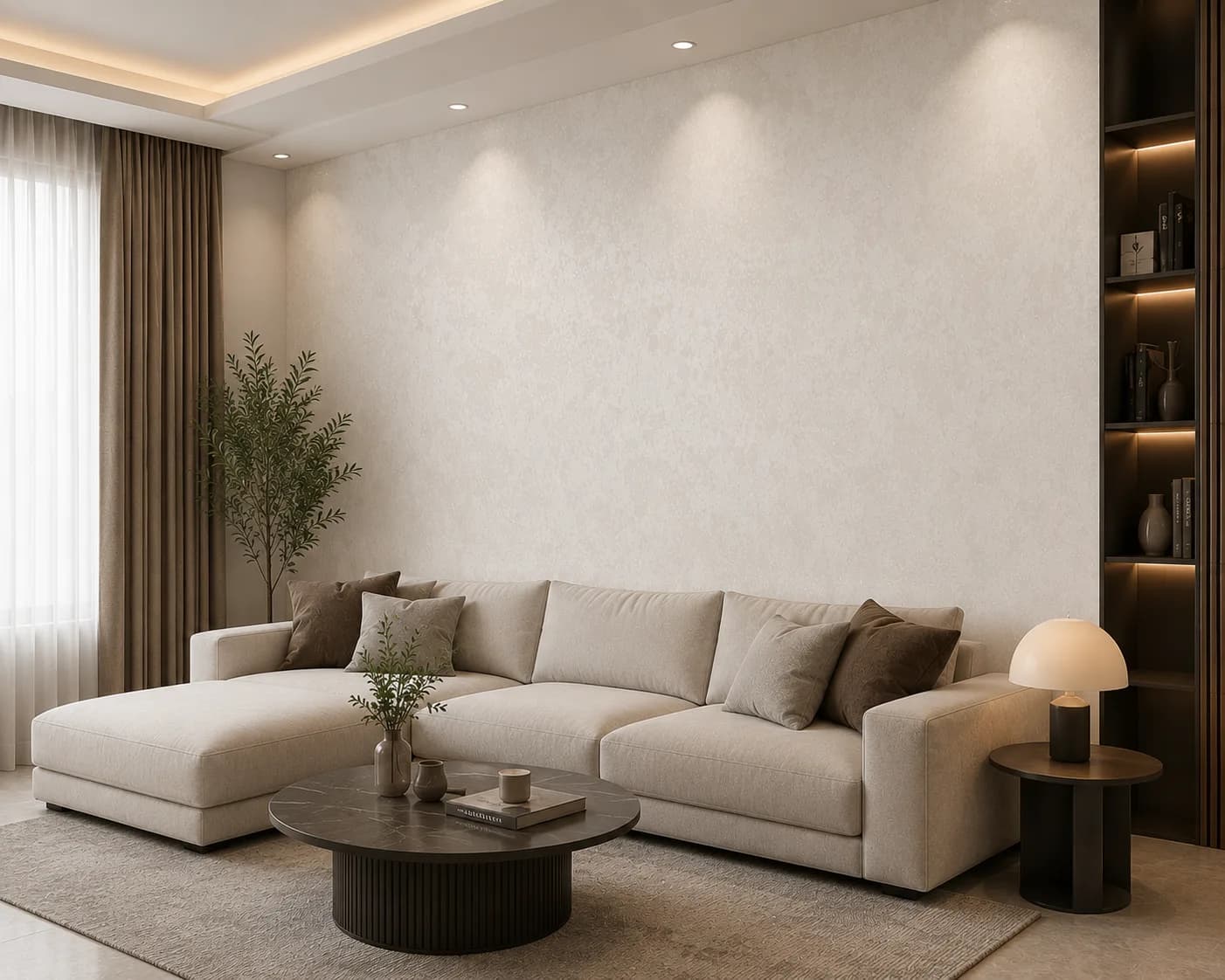 کاغذ دیواری سفید صاف White Wall کد 11007 - تصویر 3