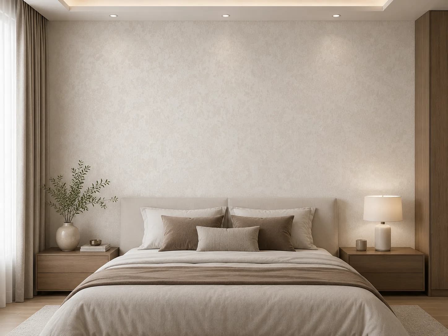 کاغذ دیواری سفید صاف White Wall کد 11007 - تصویر 5