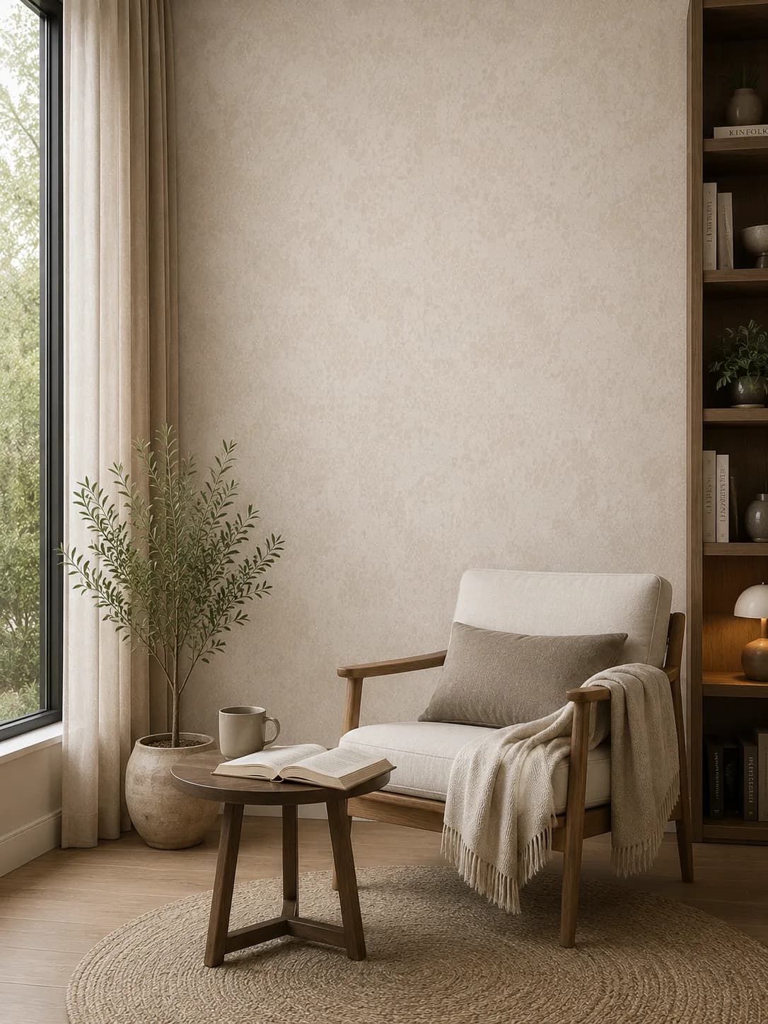 کاغذ دیواری سفید صاف White Wall کد 11007 - تصویر 7