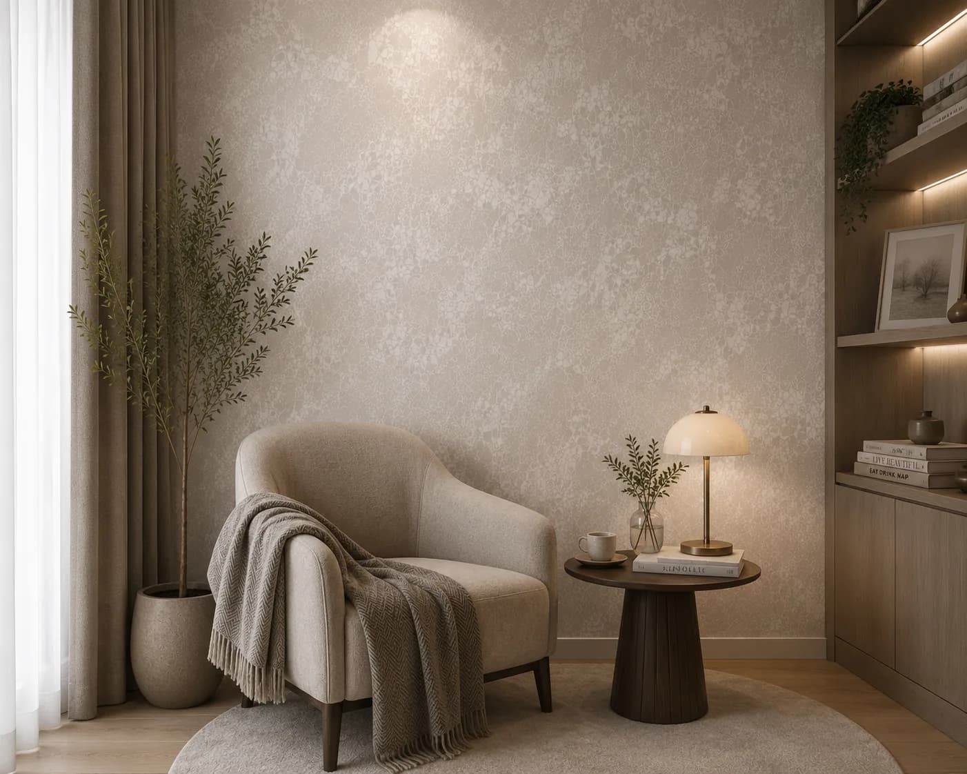 کاغذ دیواری صاف اکلیلی White Wall کد 11008 - تصویر 7